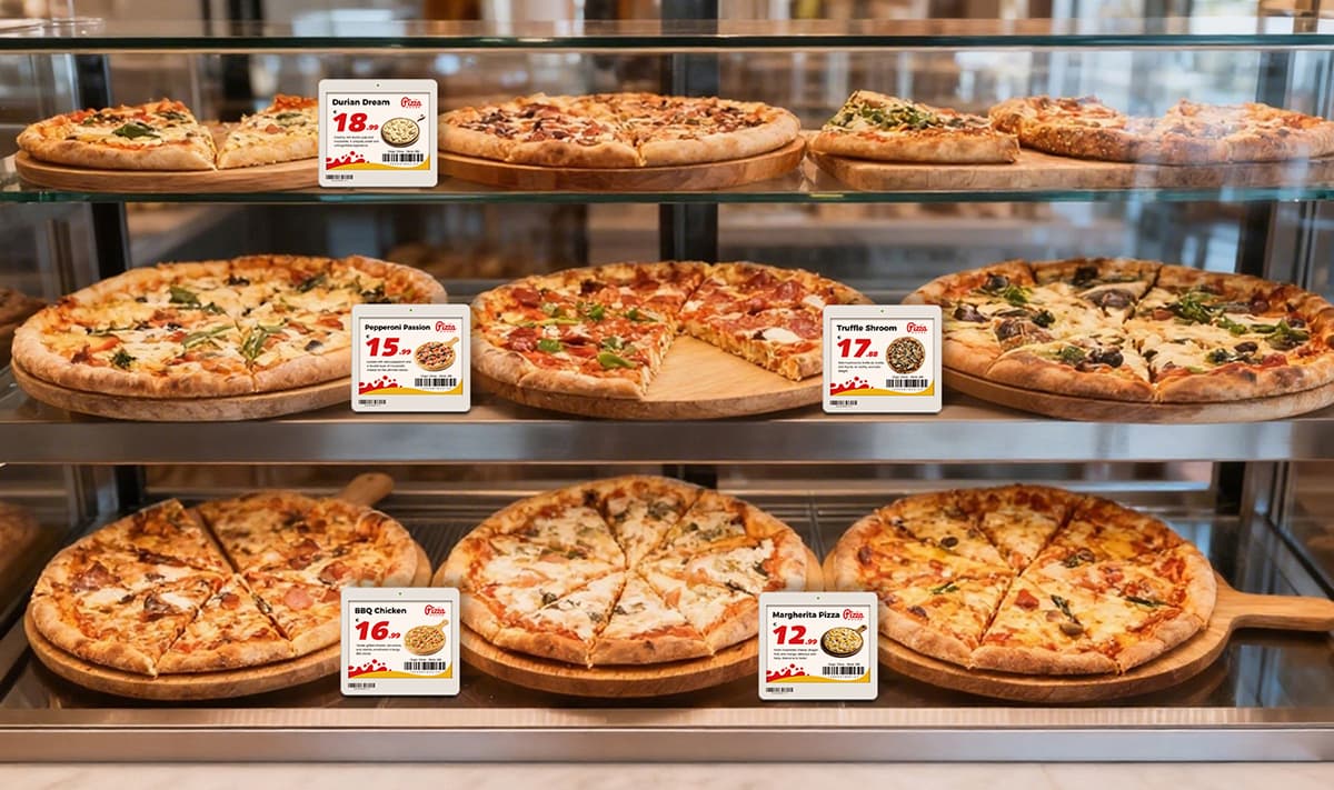 Pantalla de tinta electrónica en restaurante inteligente.jpg